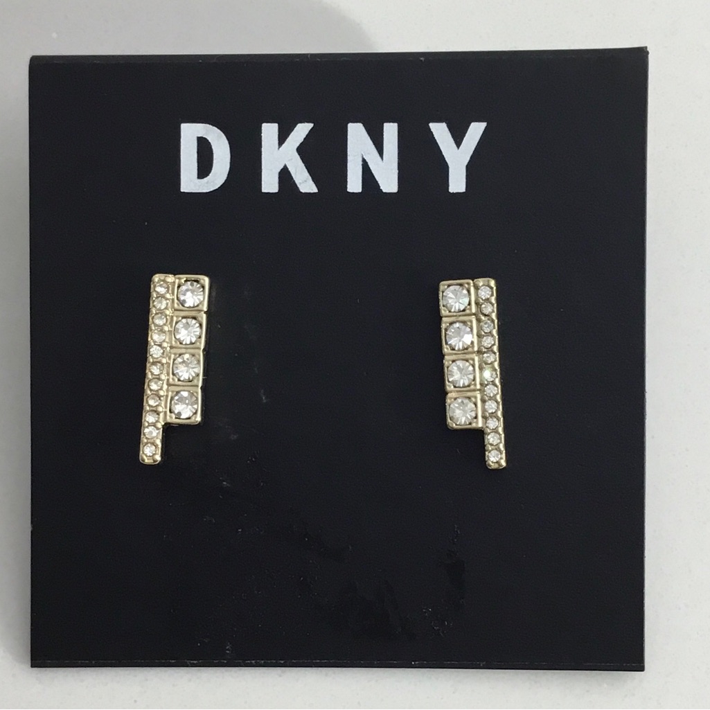Dkny Women's Gold Linear Drop Earrings New 0824
